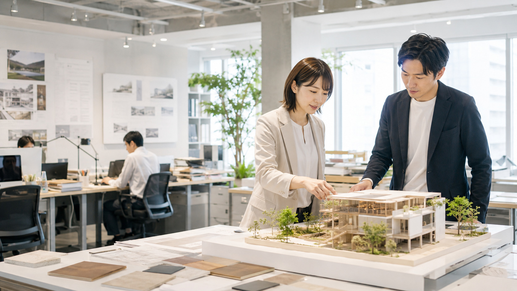 建築設計事務所 AI検索可視性と作品サービスページコンテンツ最適化イメージ
