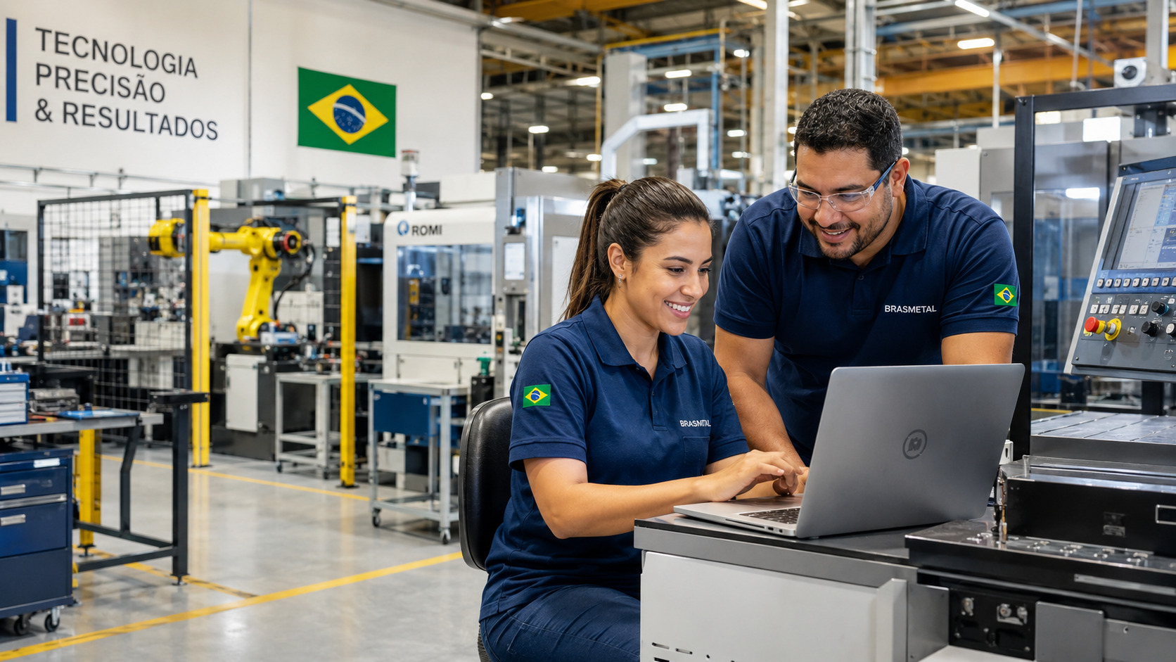 Ilustração de otimização de conteúdo do site e visibilidade em buscas com IA para B2B manufacturers