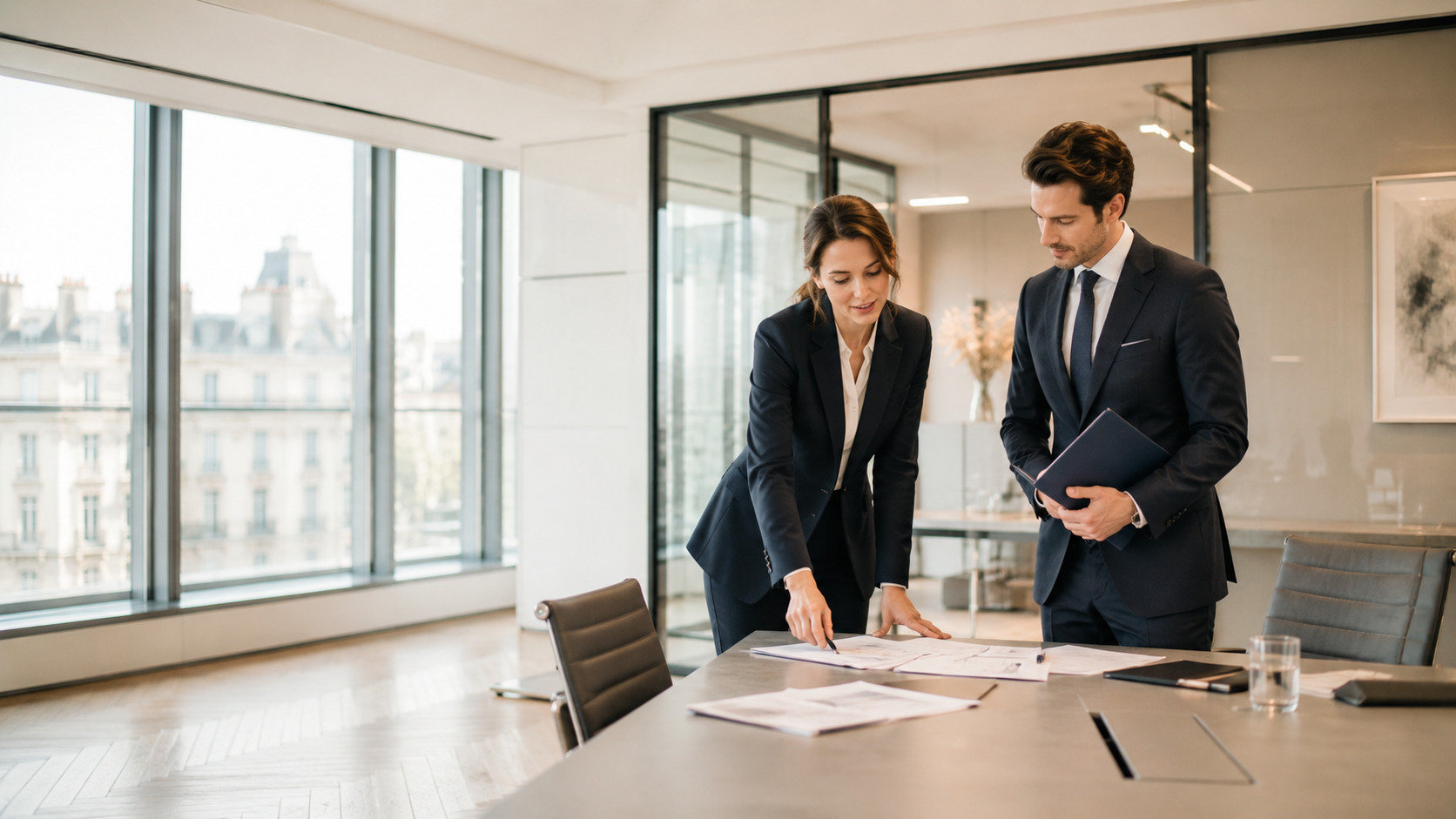 Commercial office leasing teams IA visibilité dans les recherches et contenu du site optimisation illustration