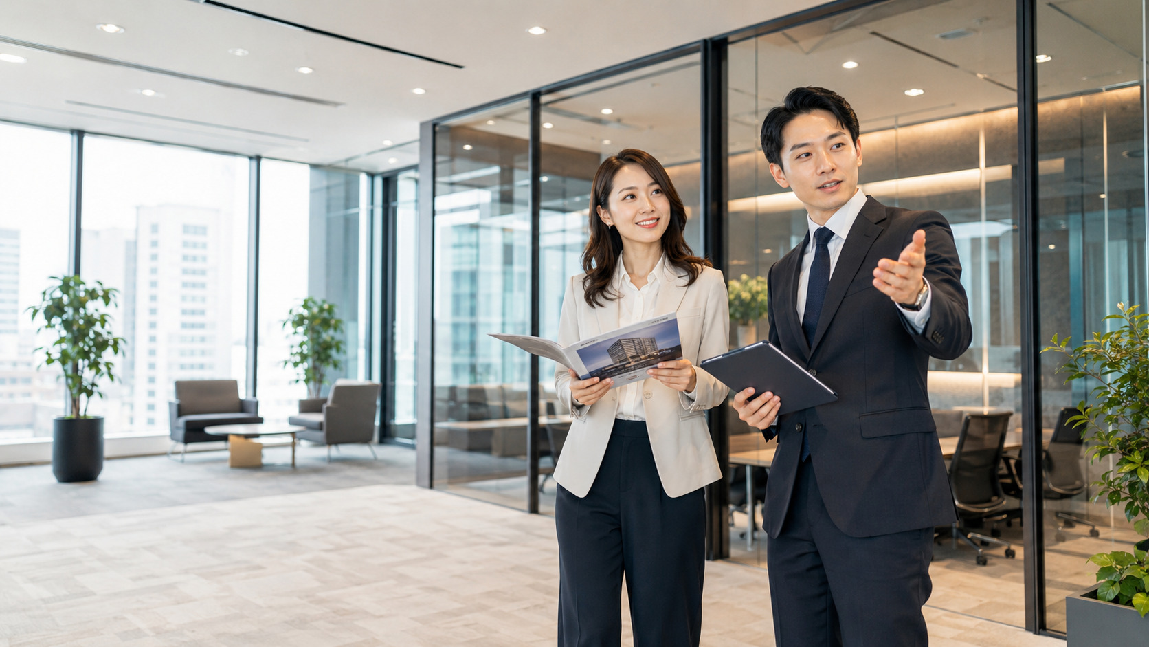 オフィス賃貸 AI検索可視性と企業選址コンテンツ最適化イメージ