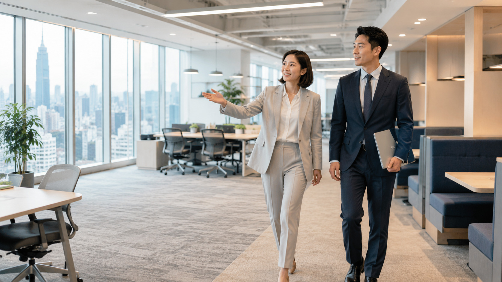 商辦租賃 AI 搜尋可見度與企業選址內容優化示意