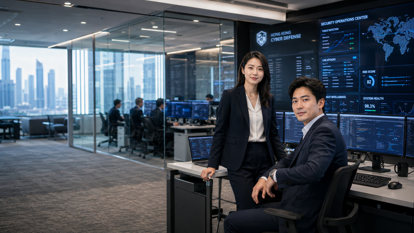 網絡安全公司滲透測試弱掃 SOC MDR 與合規服務內容優化示意