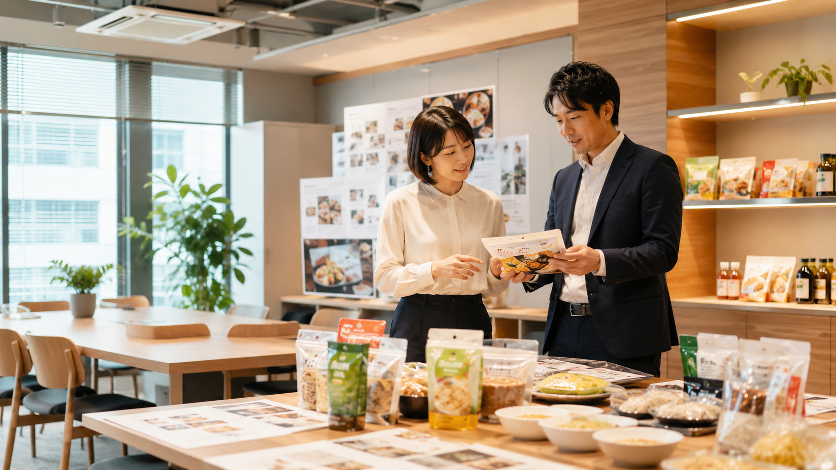 食品ブランド商品ページ、食材來源、食安検驗、禮盒ページと AI検索最適化・可視性向上イメージ