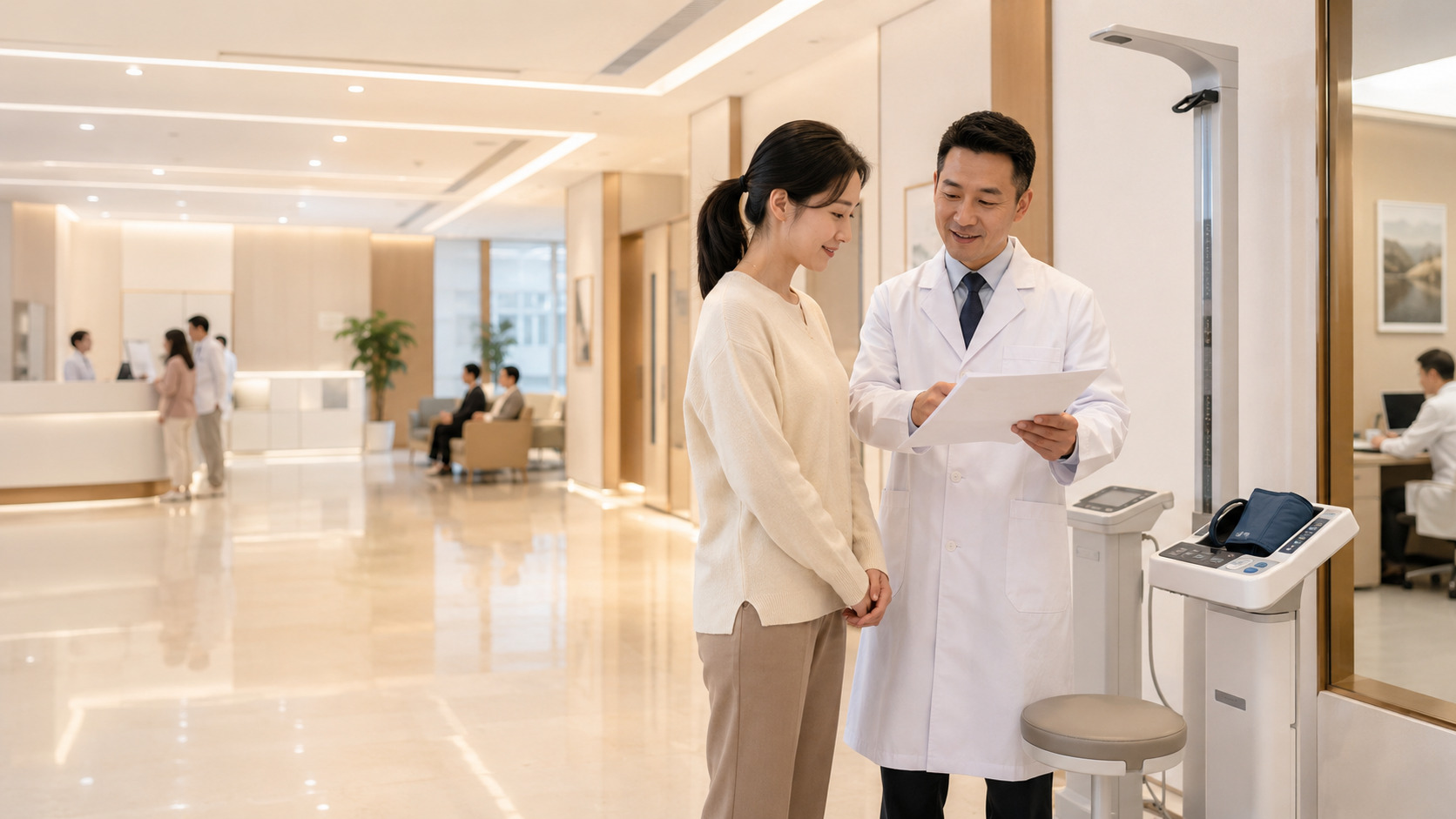 健康检查中心 AI 搜索可见度与体检方案内容优化示意