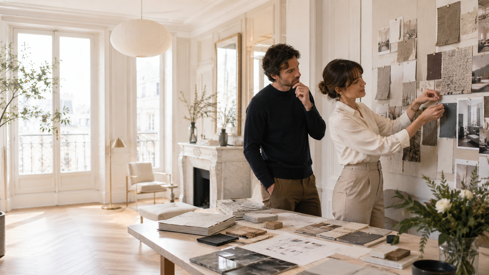 Interior designers IA visibilité dans les recherches et contenu du site optimisation illustration