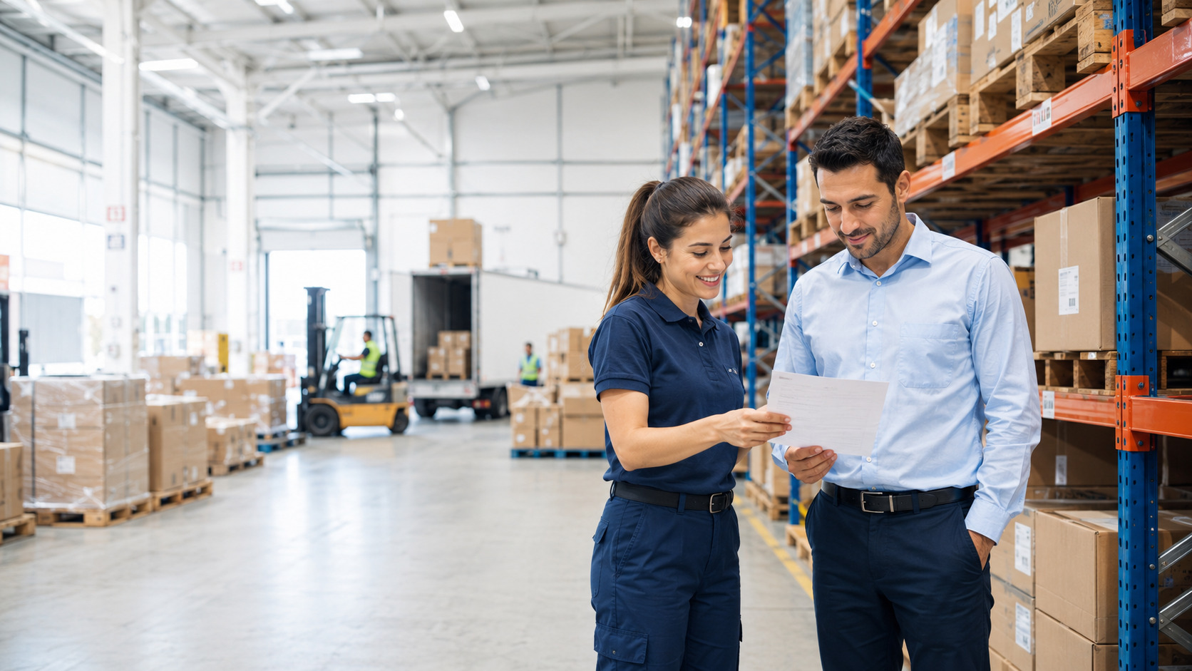 Ilustración de optimización de contenido web y visibilidad en búsquedas con IA para Logistics companies