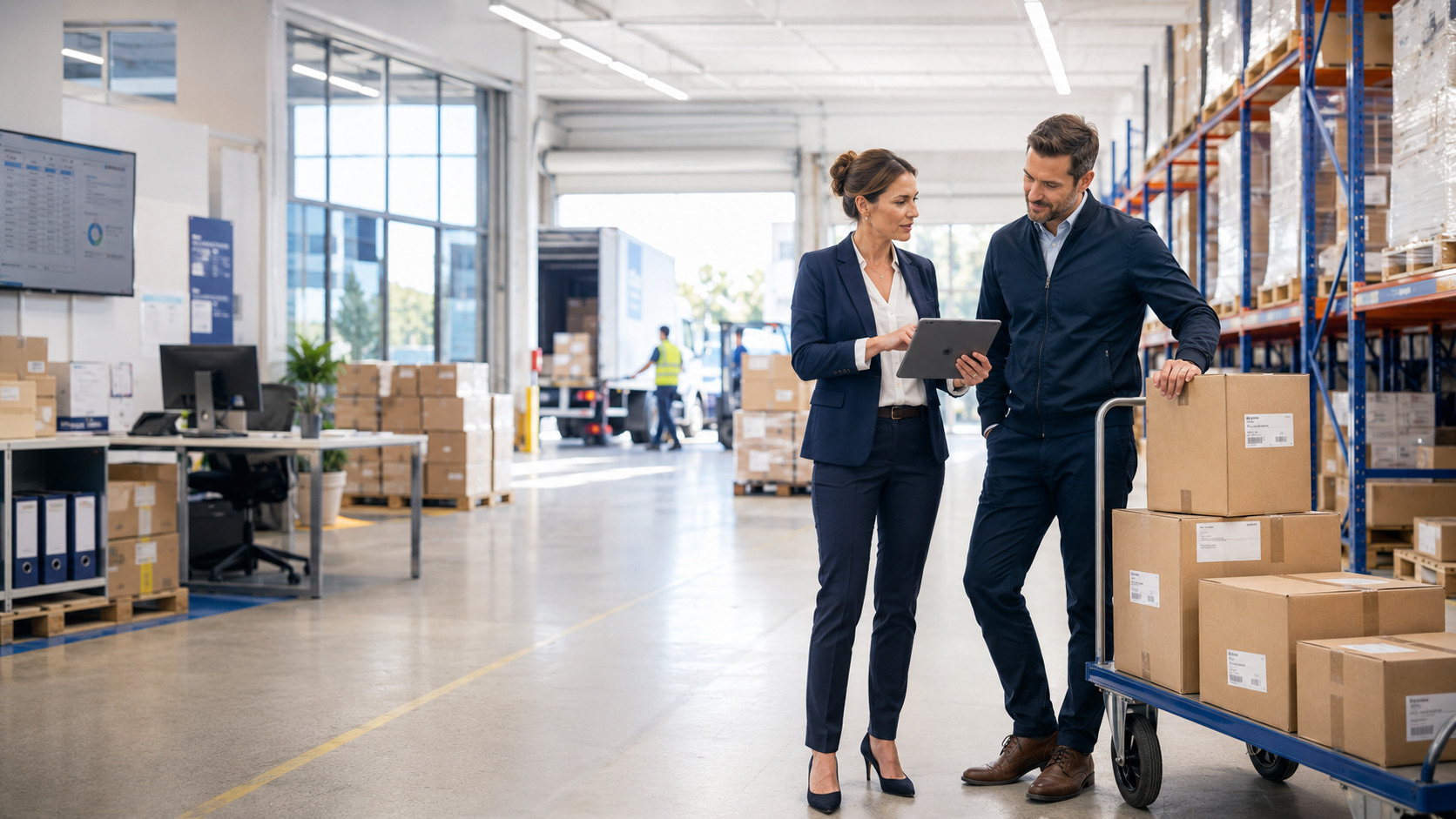 entreprises de logistique IA visibilité dans les recherches et contenu du site optimisation illustration