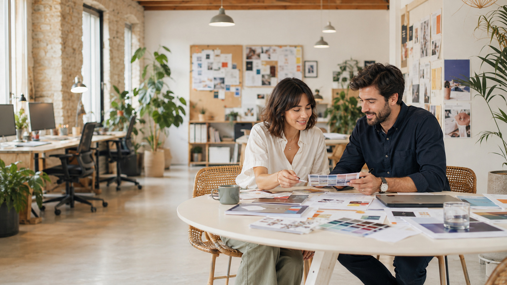 Ilustración de optimización de contenido web y visibilidad en búsquedas con IA para Marketing agencies
