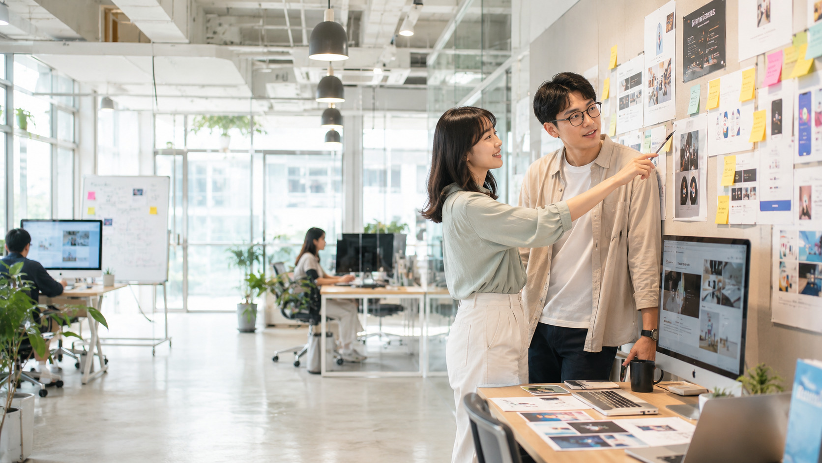 行銷代理商服務頁、案例、成效追蹤與 AI 搜尋能力內容優化示意