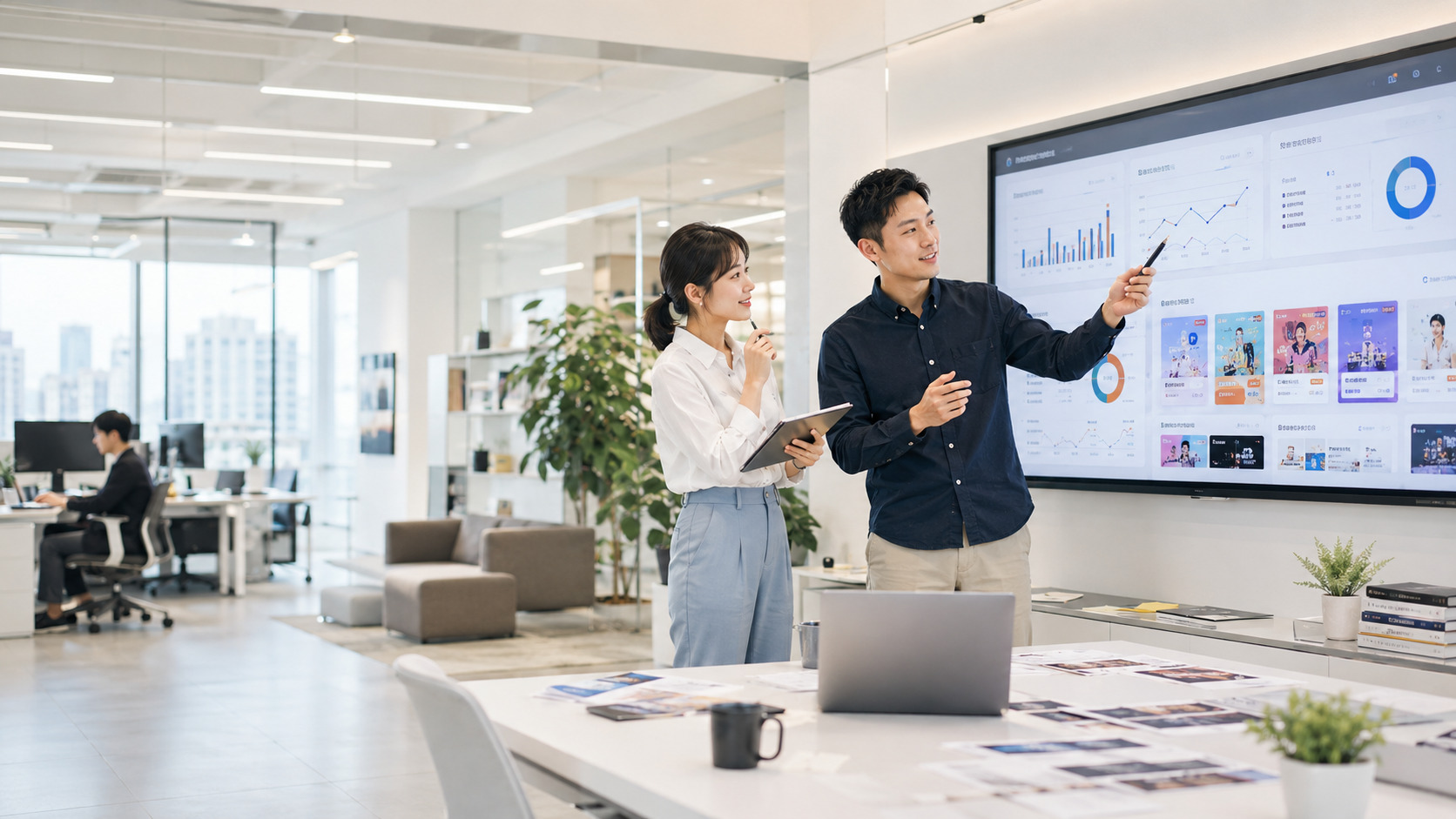 营销代理商服务页、案例、成效追踪与 AI 搜索能力内容优化示意