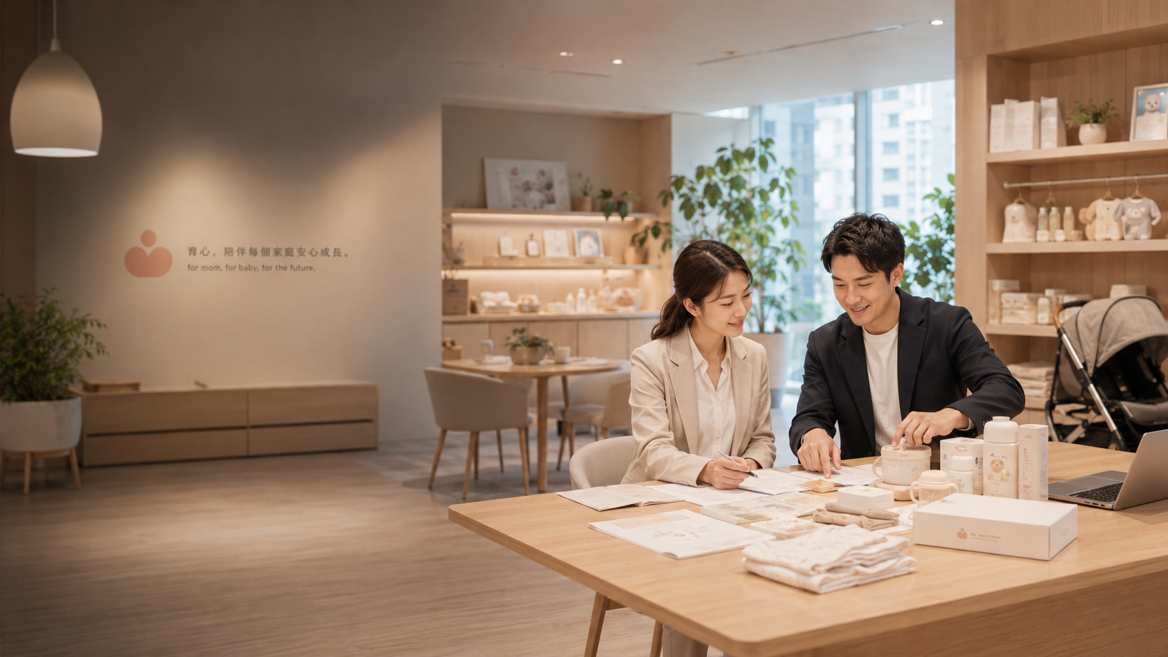母嬰品牌產品頁、適用月齡、材質檢驗與 AI 搜尋可見度優化示意