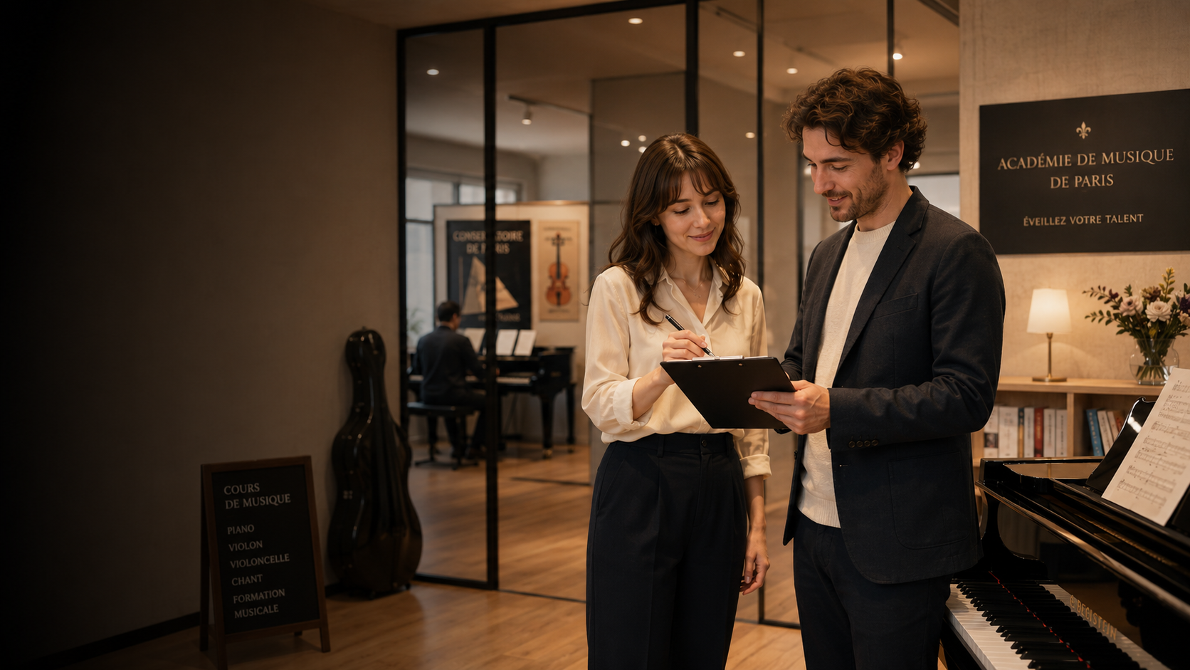 Music schools IA visibilité dans les recherches et contenu du site optimisation illustration