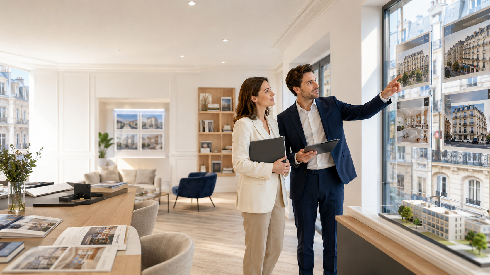 agences immobilières IA visibilité dans les recherches et contenu du site optimisation illustration