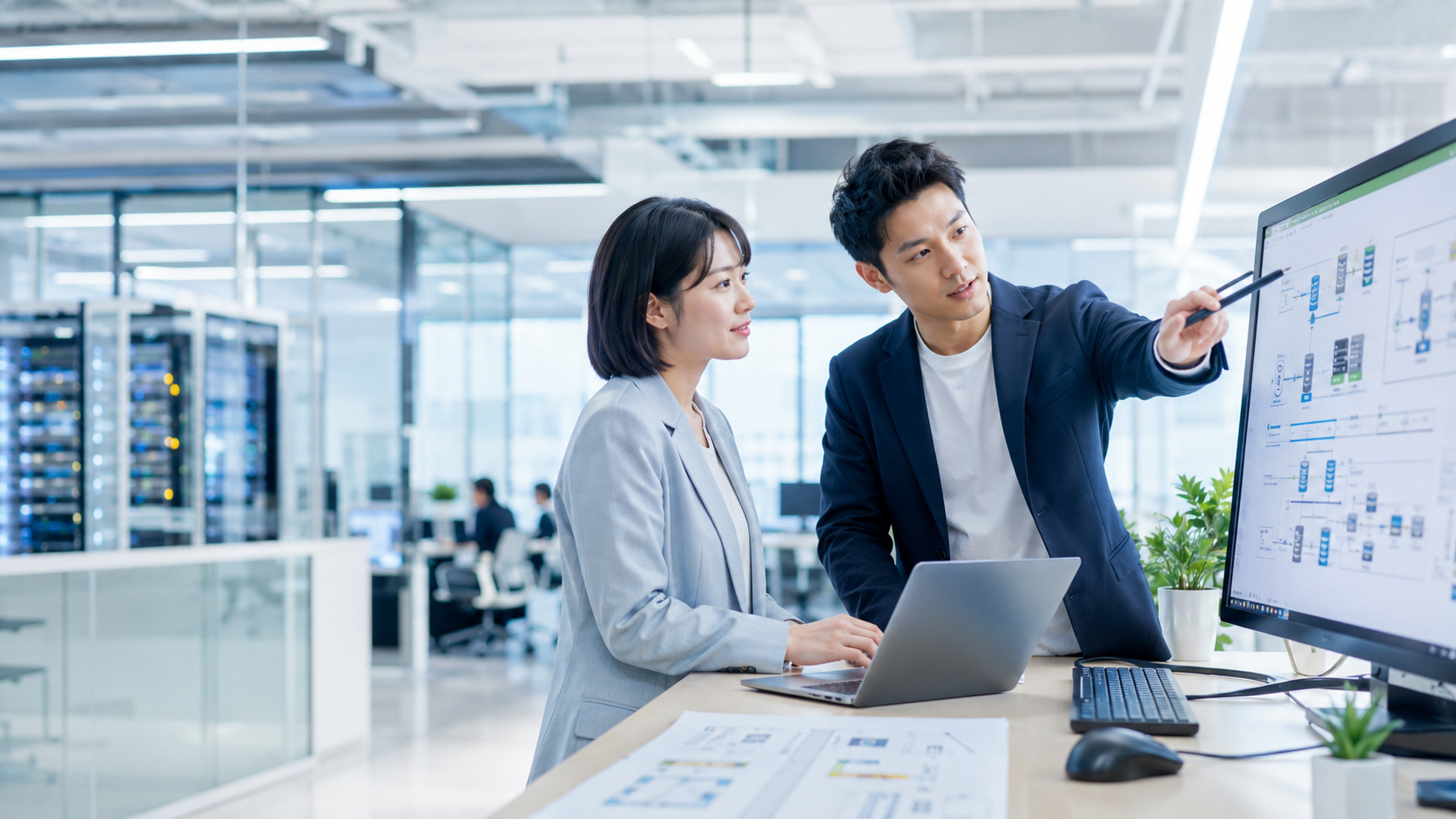 系統整合商 ERP CRM API 雲端與資安整合內容優化示意