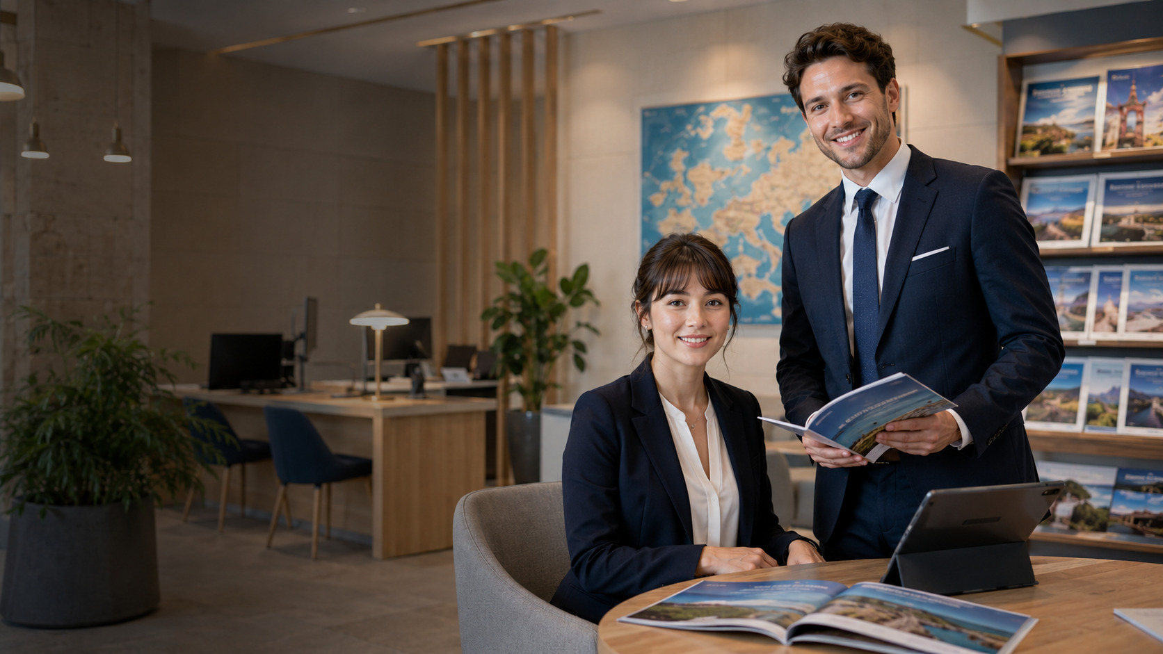 Travel agencies IA visibilité dans les recherches et contenu du site optimisation illustration