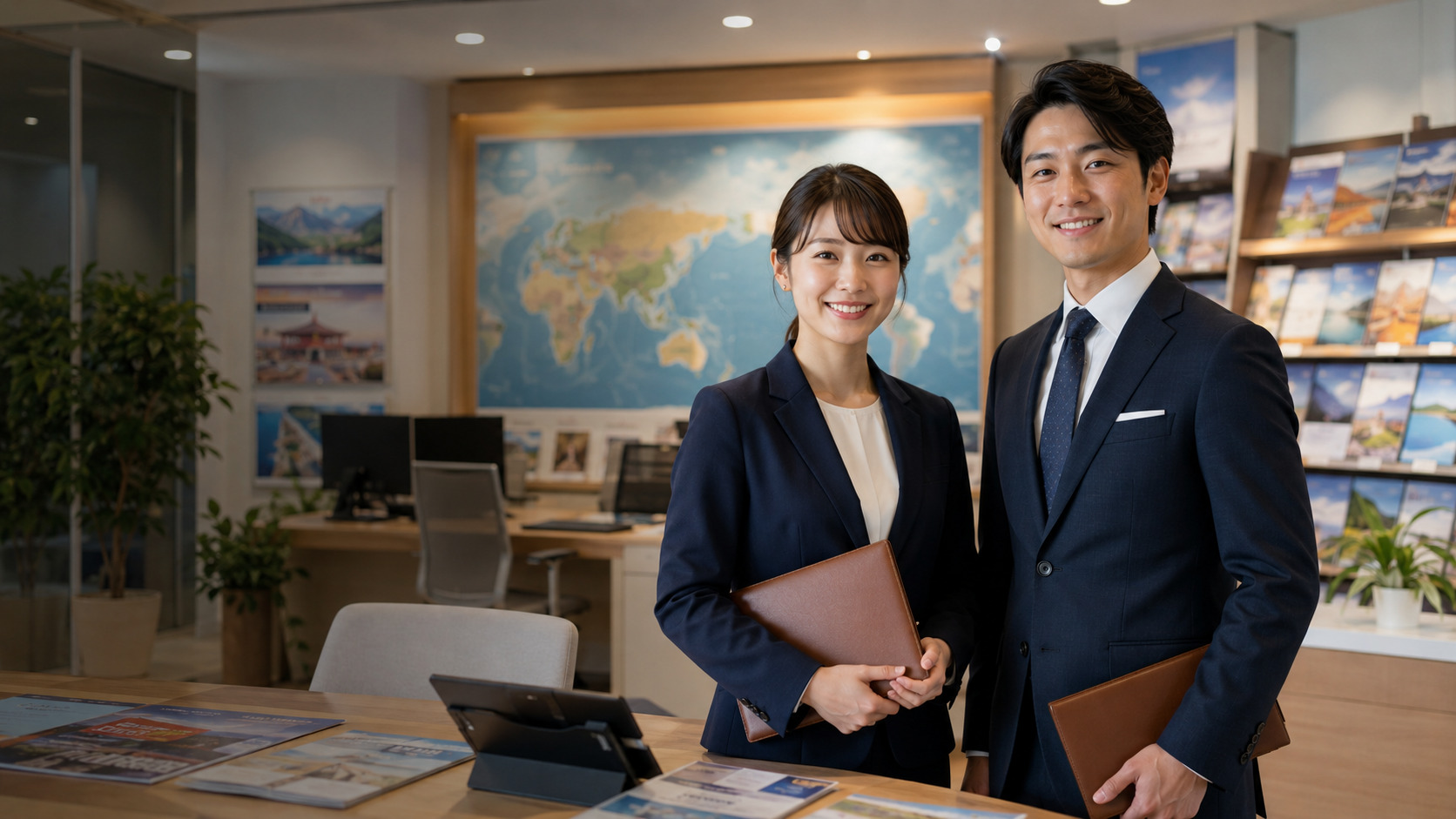旅行会社行程ページ、目的地ページと AI検索最適化・可視性向上イメージ