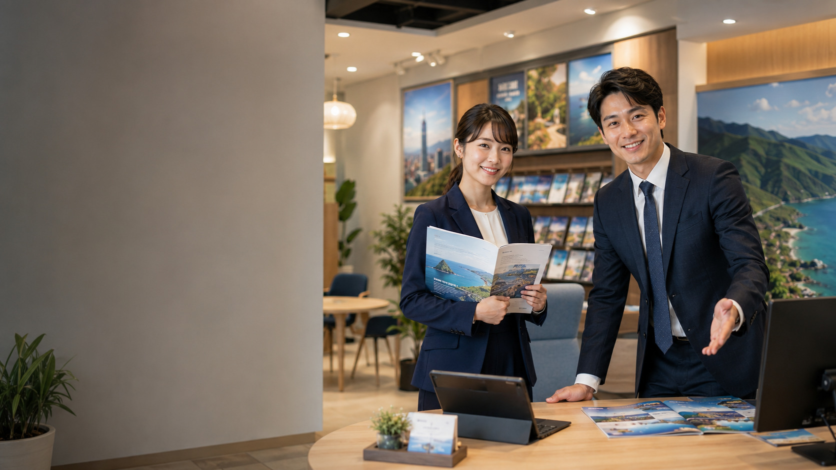 旅行社行程頁、目的地頁與 AI 搜尋可見度優化示意