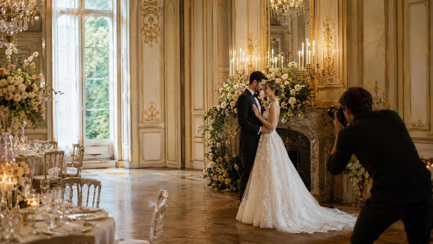 Wedding photography studios IA visibilité dans les recherches et contenu du site optimisation illustration