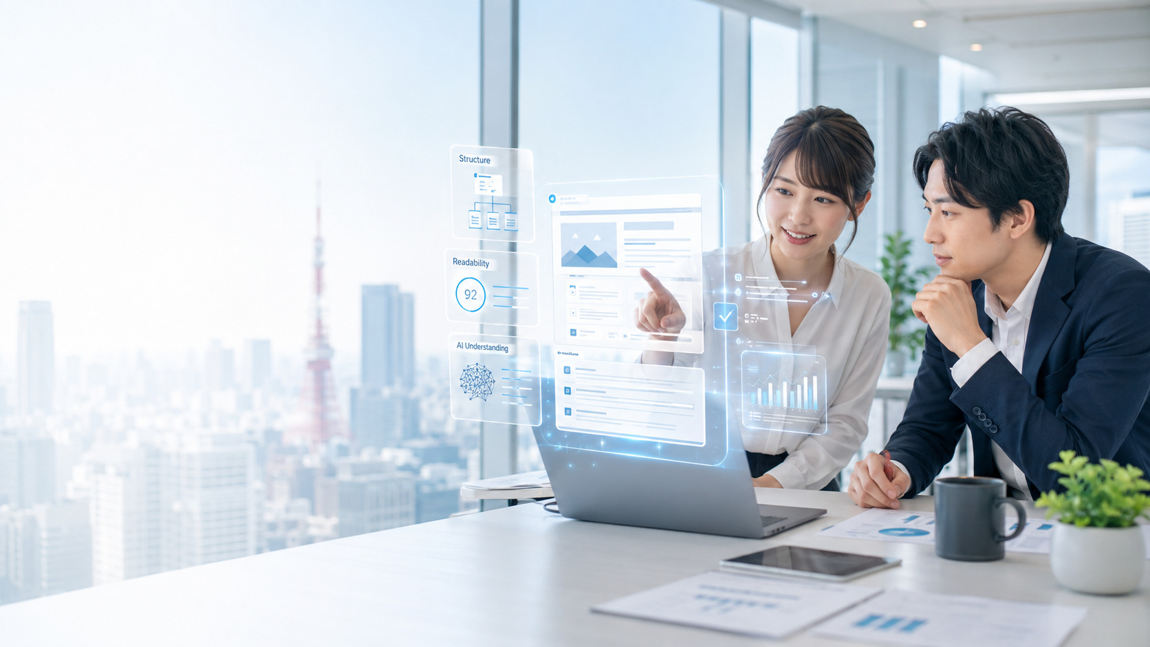 Pimker の AI可読性コンテンツ構造ダッシュボードイメージ