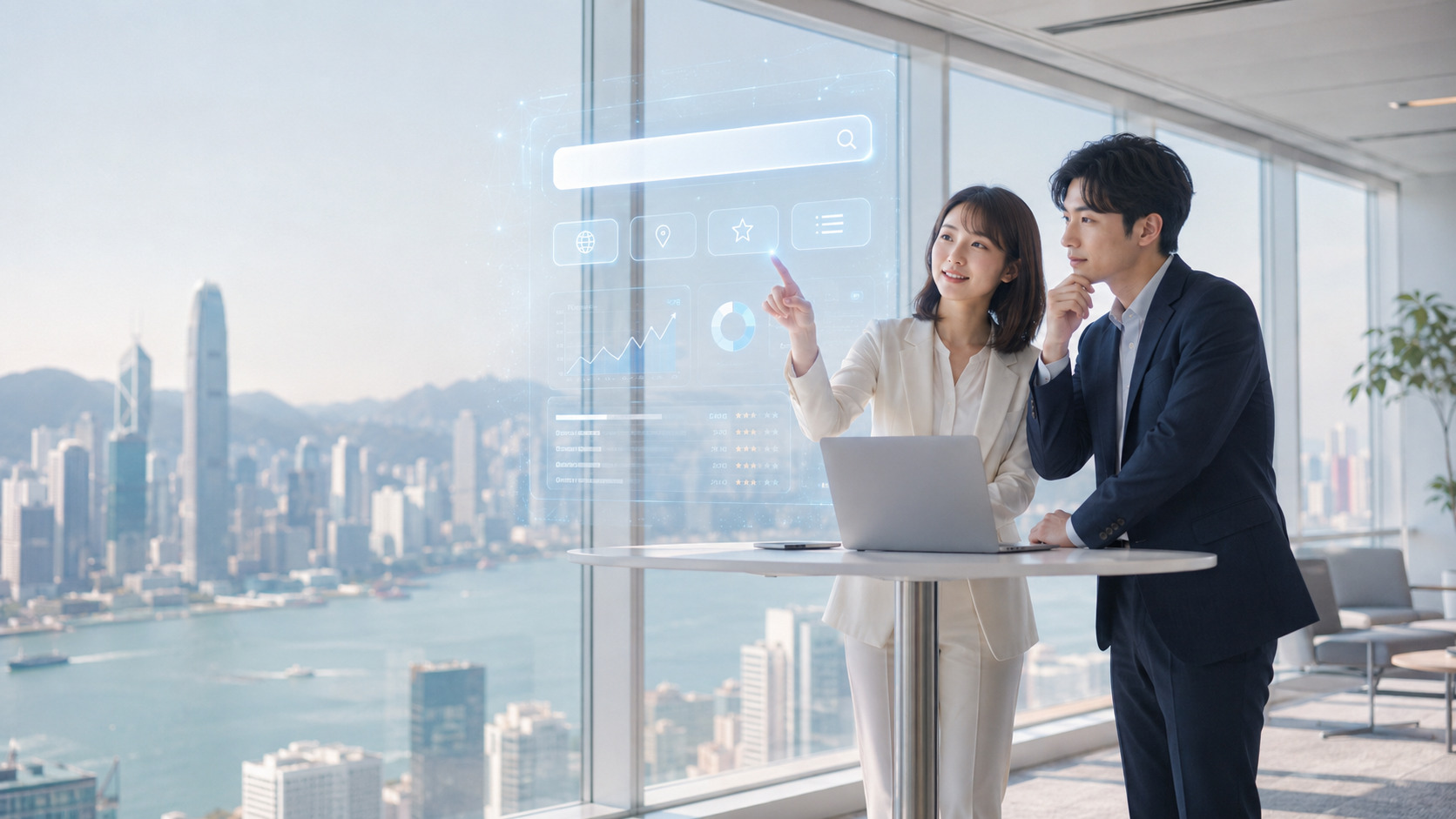 AI 搜尋可見度優化排名示意