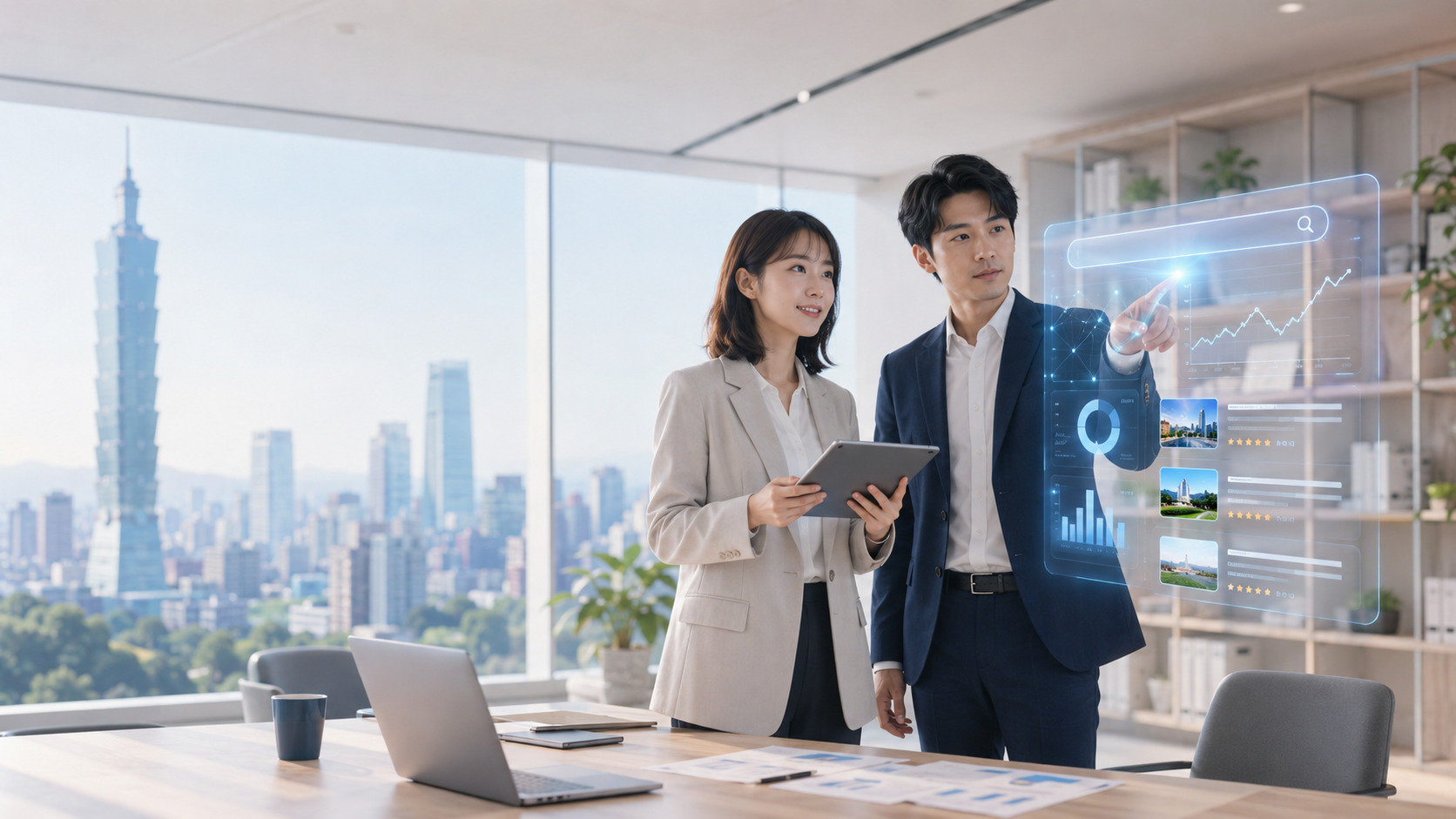 AI 搜尋可見度優化排名示意