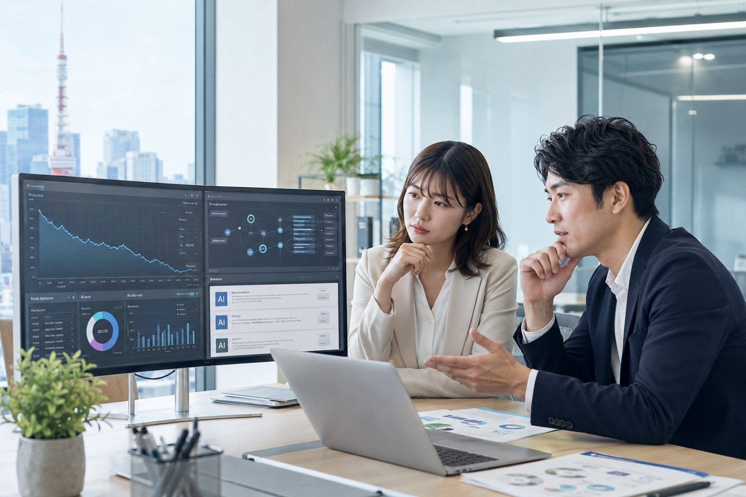 Webサイトの自然流入と可視性低下のイメージ